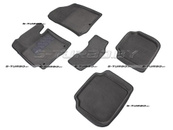 Коврики 3D модельные ворсовые в салон, серые