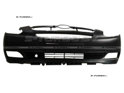 Бампер передний (черный) комплектный, с отв. под противотуманки