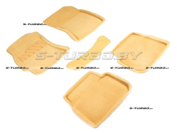 Коврики 3D модельные ворсовые в салон, бежевые