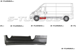 Порог (левый) под переднюю дверь (длина 815 мм, с выходом на стойку) заводской штамп