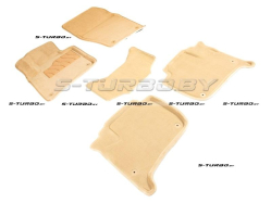 Коврики 3D модельные ворсовые в салон, бежевые