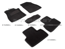 Коврики 3D модельные ворсовые в салон, черные