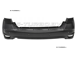 Бампер задний (черный) с отв. под парктроники, верхняя часть