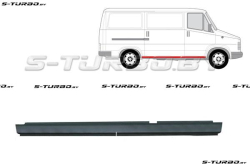 Порог (правый) на всю длину кузова, 219 см длина, заводской штамп