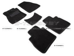 Коврики 3D модельные ворсовые в салон, черные