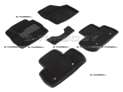 Коврики 3D модельные ворсовые в салон, черные