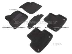 Коврики 3D модельные ворсовые в салон, черные