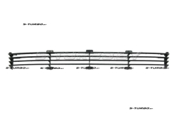 Решетка в бампер, с отв. под противотуманки