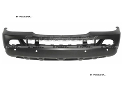 Бампер передний (грунтованный) без отв. под омыватели, с отв. под парктроники