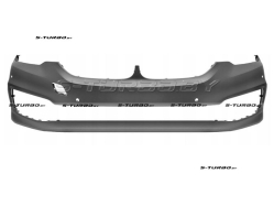 Бампер передний (грунтованный) без отв. под омыватели, с отв. под парктроники