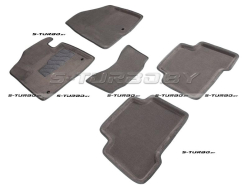 Коврики 3D модельные ворсовые в салон, серые