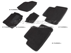 Коврики 3D модельные ворсовые в салон, черные