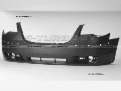 Бампер передний (грунтованный) с отв. под омыватели, с отв. под накладку