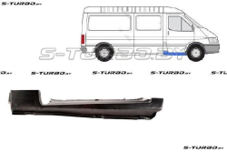 Порог (правый) под переднюю дверь, заводской штамп