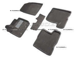 Коврики 3D модельные ворсовые в салон, серые