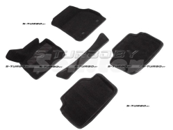 Коврики 3D модельные ворсовые в салон, черные (2wd)