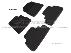 Коврики 3D модельные ворсовые в салон, черные