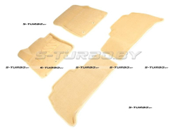 Коврики 3D модельные ворсовые в салон, бежевые