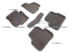 Коврики 3D модельные ворсовые в салон, серые