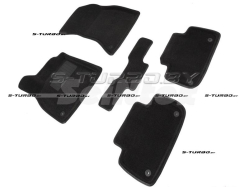 Коврики 3D модельные ворсовые в салон, черные (2017-2020)