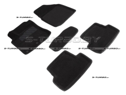 Коврики 3D модельные ворсовые в салон, черные