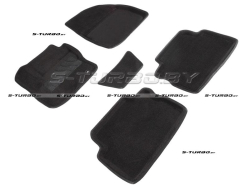 Коврики 3D модельные ворсовые в салон, черные