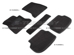 Коврики 3D модельные ворсовые в салон, черные