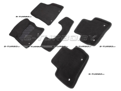 Коврики 3D модельные ворсовые в салон, черные