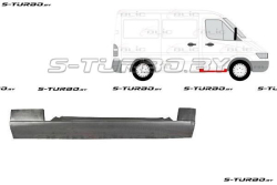 Порог (правый) под переднюю дверь, заводской штамп