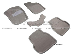 Коврики 3D модельные ворсовые в салон, серые