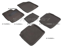 Коврики 3D модельные ворсовые в салон, серые
