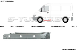 Порог (левый) под переднюю дверь, внутренняя часть, заводской штамп