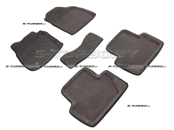 Коврики 3D модельные ворсовые в салон, серые (2014-2017)