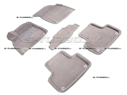 Коврики 3D модельные ворсовые в салон, серые