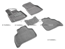Коврики 3D модельные ворсовые в салон, серые