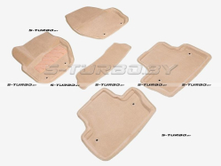 Коврики 3D модельные ворсовые в салон, бежевые