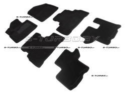 Коврики 3D модельные ворсовые в салон, черные