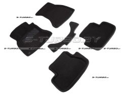 Коврики 3D модельные ворсовые в салон, черные