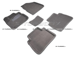 Коврики 3D модельные ворсовые в салон, серые
