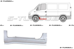 Порог (левый) под переднюю дверь, заводской штамп