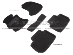 Коврики 3D модельные ворсовые в салон, черные