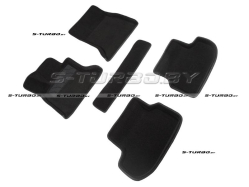 Коврики 3D модельные ворсовые в салон, черные