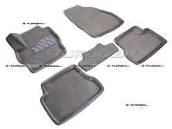 Коврики 3D модельные ворсовые в салон, серые