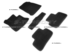 Коврики 3D модельные ворсовые в салон, черные