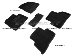 Коврики 3D модельные ворсовые в салон, черные