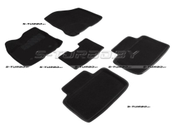 Коврики 3D модельные ворсовые в салон, черные