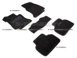 Коврики 3D модельные ворсовые в салон, черные