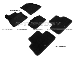 Коврики 3D модельные ворсовые в салон, черные