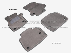 Коврики 3D модельные ворсовые в салон, серые (ls500) 4wd