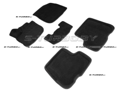 Коврики 3D модельные ворсовые в салон, черные (с 2020)